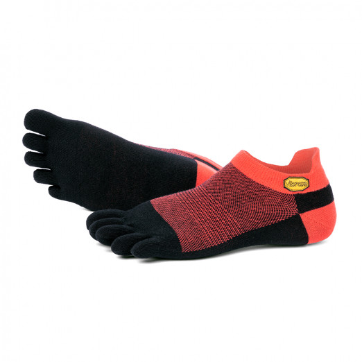 5Toe Socks No Show Red/Black