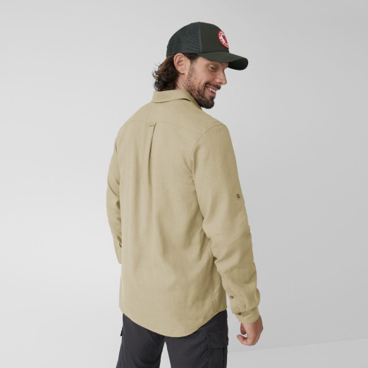 Övik Travel Shirt LS M - Sand Stone