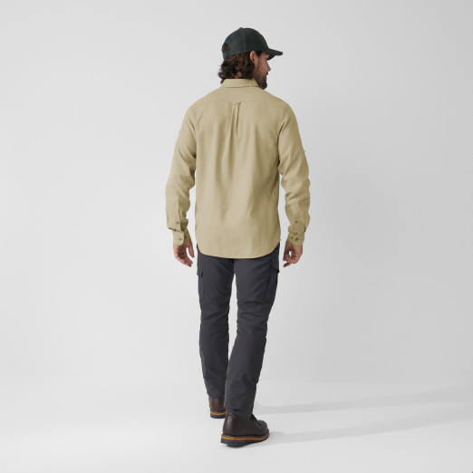 Övik Travel Shirt LS M - Sand Stone