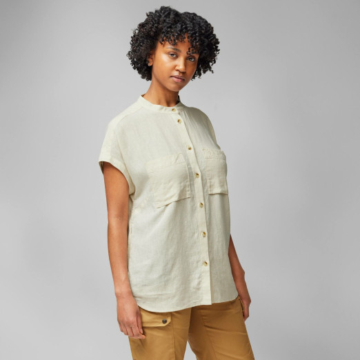 Övik Hemp Shirt SS W - Mountain Blue