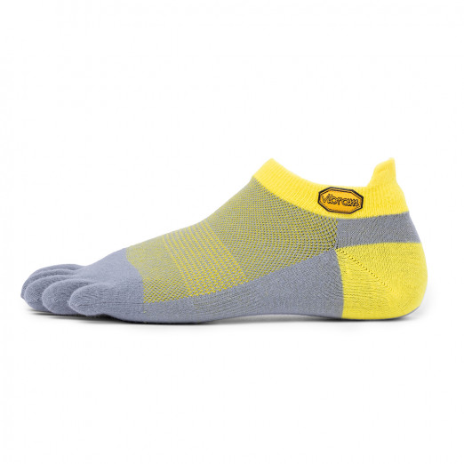 5Toe Socks No Show Yellow/Grey